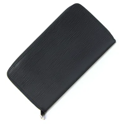 Pre-owned Louis Vuitton Black Noir Epi Leather Long Wallet (bi-fold) ()