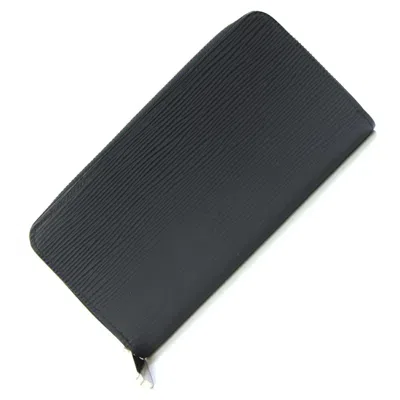 Pre-owned Louis Vuitton Black Noir Epi Leather Long Wallet (bi-fold) ()