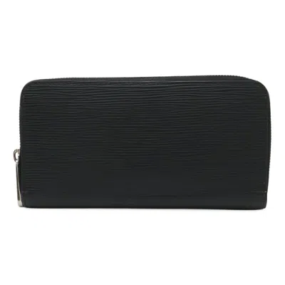 Pre-owned Louis Vuitton Black Noir Epi Leather Long Wallet (bi-fold) ()