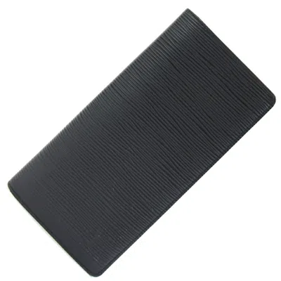 Pre-owned Louis Vuitton Black Noir Epi Leather Long Wallet (bi-fold) ()