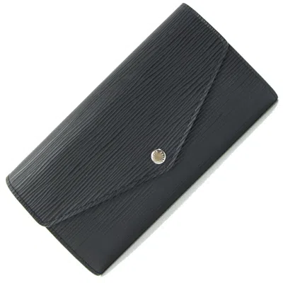 Pre-owned Louis Vuitton Black Noir Epi Leather Long Wallet (bi-fold) ()