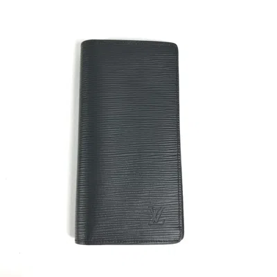 Pre-owned Louis Vuitton Black Noir Epi Leather Long Wallet (bi-fold) ()