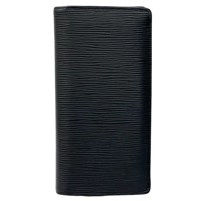 Pre-owned Louis Vuitton Black Noir Epi Leather Long Wallet (bi-fold) ()