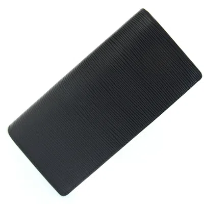 Pre-owned Louis Vuitton Black Noir Epi Leather Long Wallet (bi-fold) () In Black, Noir