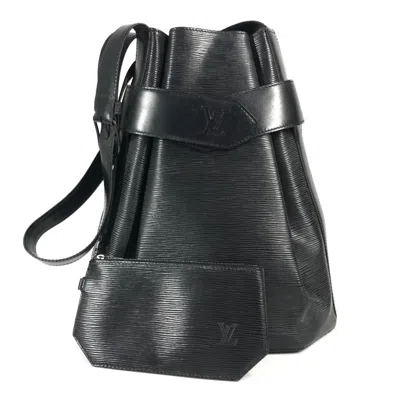 Pre-owned Louis Vuitton Black Noir Epi Leather Pouch Shoulder Bag ()