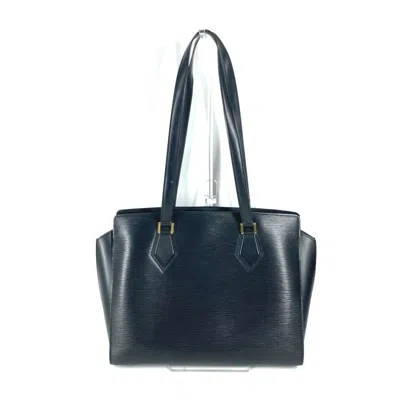 Pre-owned Louis Vuitton Black Noir Epi Leather Shoulder Bag Tote Bag ()