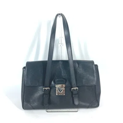 Pre-owned Louis Vuitton Black Noir Epi Leather Shoulder Bag Tote Bag () In Black, Noir