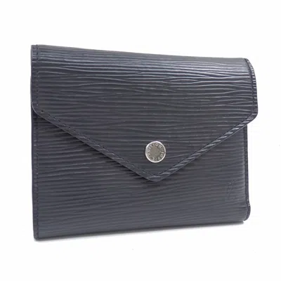 Pre-owned Louis Vuitton Black Noir Epi Leather Wallet (tri-fold) ()