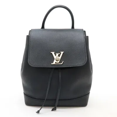 Pre-owned Louis Vuitton Black Noir Leather Backpack ()
