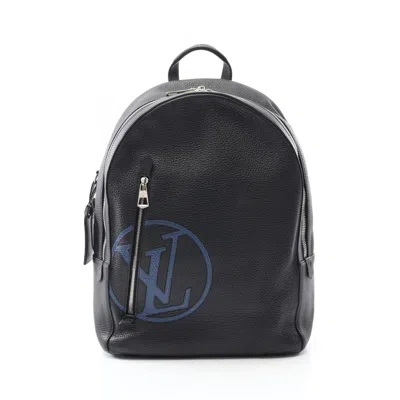 Pre-owned Louis Vuitton Black Noir Leather Backpack ()