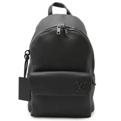 Pre-owned Louis Vuitton Black Noir Leather Backpack ()