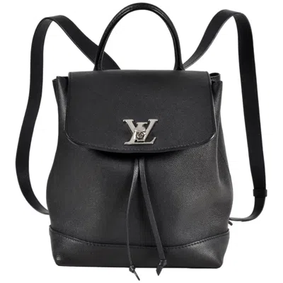 Pre-owned Louis Vuitton Black Noir Leather Backpack ()