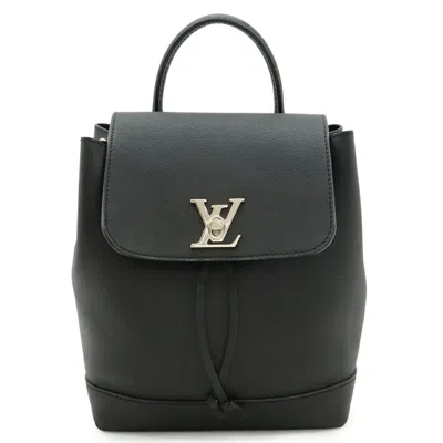 Pre-owned Louis Vuitton Black Noir Leather Backpack ()