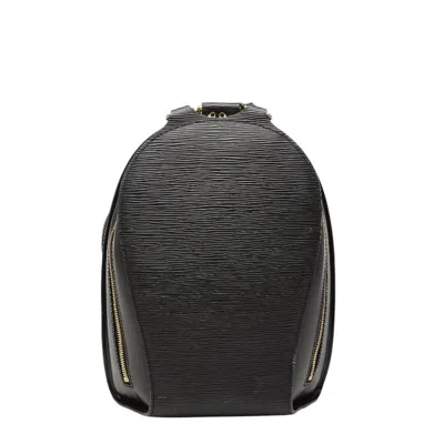 Pre-owned Louis Vuitton Black Noir Leather Backpack ()