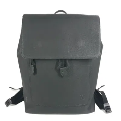 Pre-owned Louis Vuitton Black Noir Leather Backpack () In Black, Noir