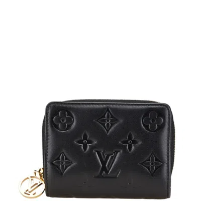 Pre-owned Louis Vuitton Black Noir Leather Coin Purse/coin Case ()