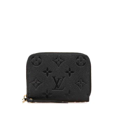Pre-owned Louis Vuitton Black Noir Leather Coin Purse/coin Case ()