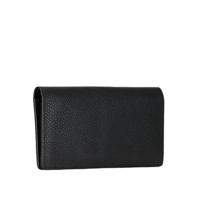 Pre-owned Louis Vuitton Black Noir Leather Coin Purse/coin Case () In Black, Noir
