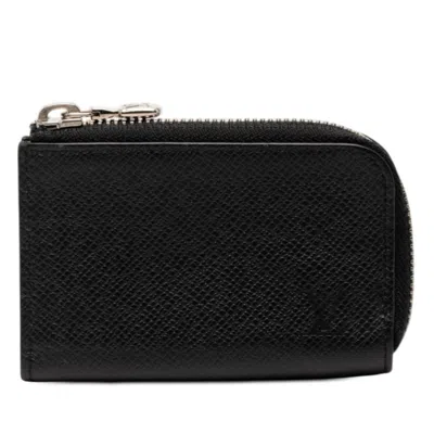 Pre-owned Louis Vuitton Black Noir Leather Coin Purse/coin Case ()