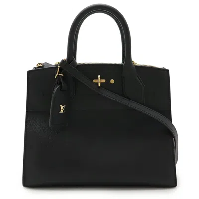Pre-owned Louis Vuitton Black Noir Leather Handbag Shoulder Bag ()