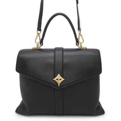 Pre-owned Louis Vuitton Black Noir Leather Handbag Shoulder Bag ()