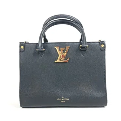 Pre-owned Louis Vuitton Black Noir Leather Handbag Shoulder Bag Tote Bag ()