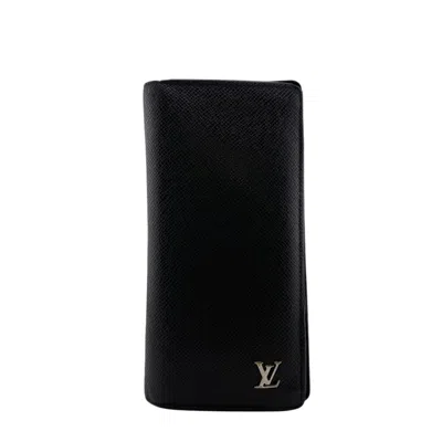 Pre-owned Louis Vuitton Black Noir Leather Long Wallet (bi-fold) ()