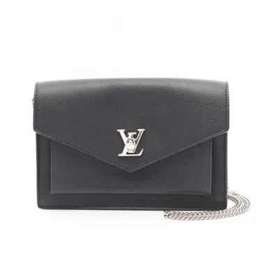 Pre-owned Louis Vuitton Black Noir Leather Pochette Shoulder Bag ()