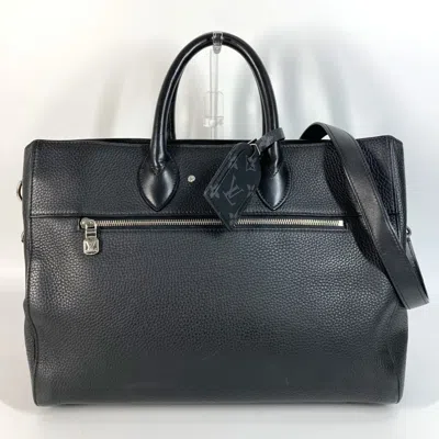 Pre-owned Louis Vuitton Black Noir Leather Shoulder Bag Tote Bag ()