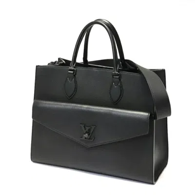 Pre-owned Louis Vuitton Black Noir Leather Shoulder Bag Tote Bag ()