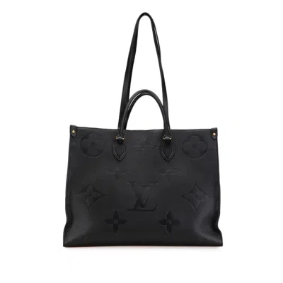 Pre-owned Louis Vuitton Black Noir Leather Shoulder Bag Tote Bag ()