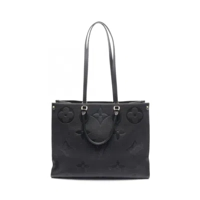 Pre-owned Louis Vuitton Black Noir Leather Tote Bag ()