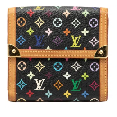 Pre-owned Louis Vuitton Black Noir Leather Wallet (bi-fold) ()
