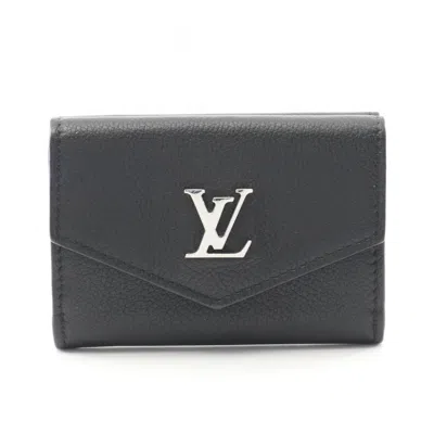 Pre-owned Louis Vuitton Black Noir Leather Wallet (tri-fold) ()