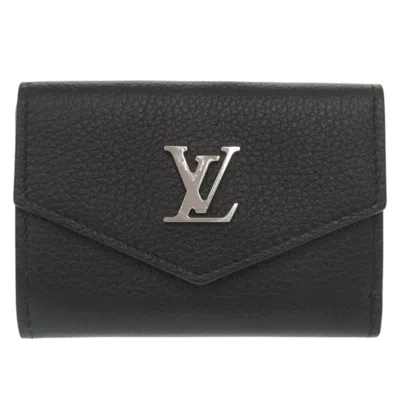 Pre-owned Louis Vuitton Black Noir Leather Wallet (tri-fold) ()