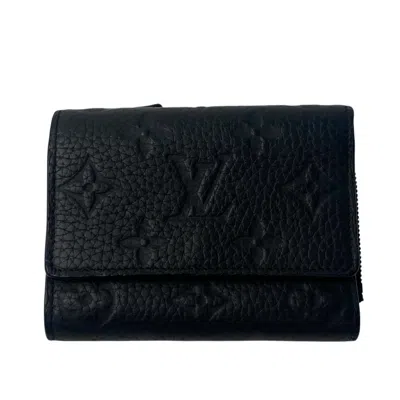 Pre-owned Louis Vuitton Black Noir Leather Wallet (tri-fold) ()