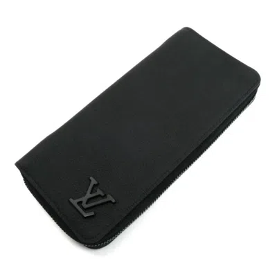 Pre-owned Louis Vuitton Black Noir Long Wallet (bi-fold) ()