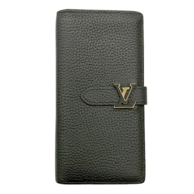 Pre-owned Louis Vuitton Black Noir Long Wallet (bi-fold) ()