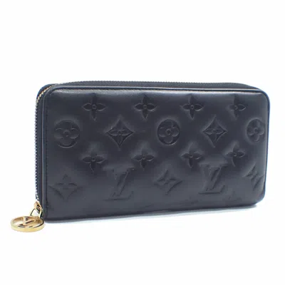 Pre-owned Louis Vuitton Black Noir Long Wallet (bi-fold) ()