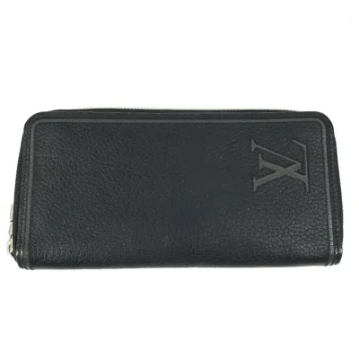 Pre-owned Louis Vuitton Black Noir Long Wallet (bi-fold) ()