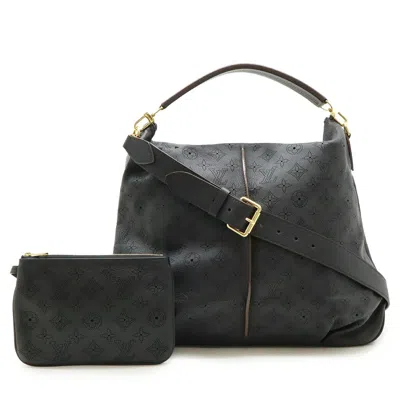 Pre-owned Louis Vuitton Black Noir Mahina Leather Handbag Pouch Shoulder Bag ()