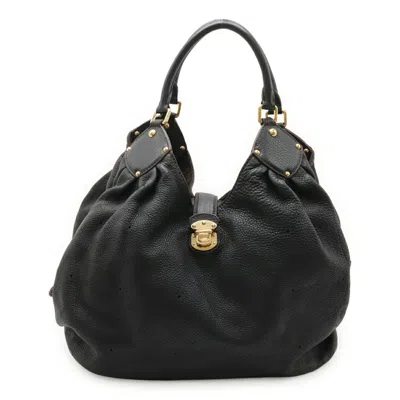 Pre-owned Louis Vuitton Black Noir Mahina Leather Shoulder Bag Tote Bag ()