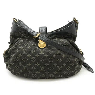 Pre-owned Louis Vuitton Black Noir Monogram Denim Shoulder Bag ()