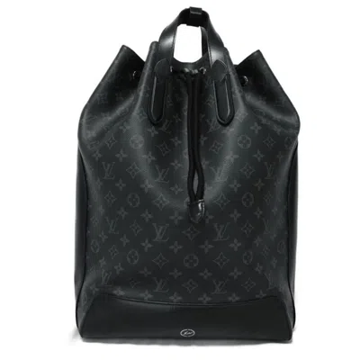 Pre-owned Louis Vuitton Black Noir Monogram Eclipse Backpack ()