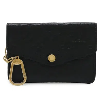 Pre-owned Louis Vuitton Black Noir Monogram Empreinte Coin Purse/coin Case ()