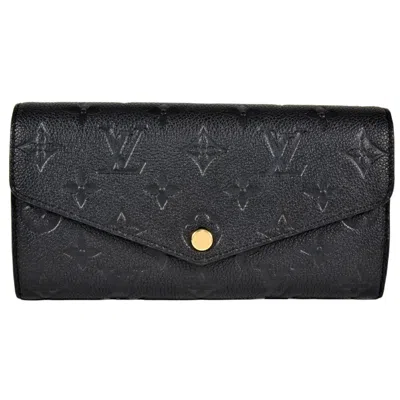 Pre-owned Louis Vuitton Black Noir Monogram Empreinte Long Wallet (bi-fold) ()