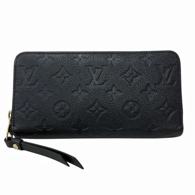 Pre-owned Louis Vuitton Black Noir Monogram Empreinte Long Wallet (bi-fold) ()
