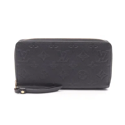 Pre-owned Louis Vuitton Black Noir Monogram Empreinte Long Wallet (bi-fold) ()