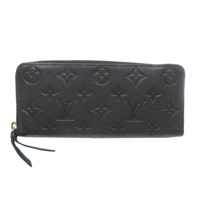 Pre-owned Louis Vuitton Black Noir Monogram Empreinte Long Wallet (bi-fold) ()