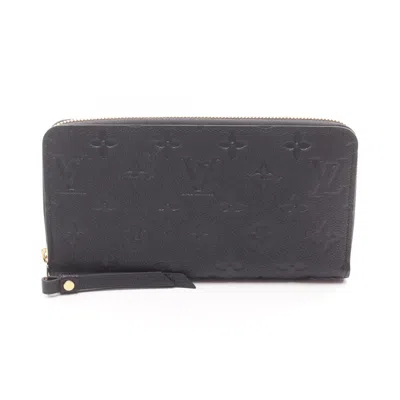 Pre-owned Louis Vuitton Black Noir Monogram Empreinte Long Wallet (bi-fold) ()